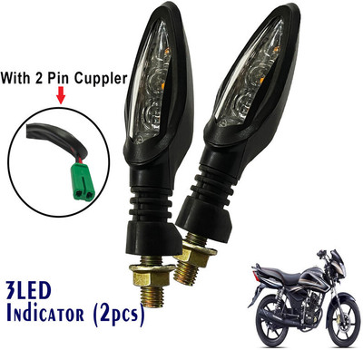Generox Front, Rear LED Indicator Light for TVS Phoenix 125(Yellow)
