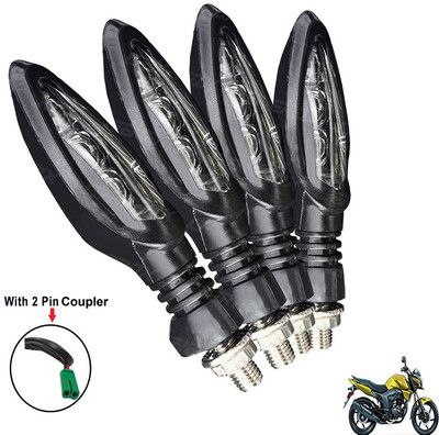 Generox Front, Rear LED Indicator Light for Honda CB Unicorn Dazzler(Yellow)
