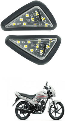 LOVMOTO Universal LED Bike indicator Yellow Mount Smoked 9 LED Turn Signal Light AR50 Interior Light Motorbike LED for Honda (12 V, 12 W)(Dream Neo, Pack of 1)