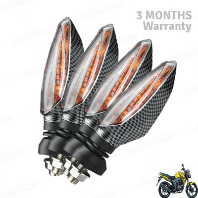 Generox Front, Rear LED Indicator Light for Honda CB Unicorn Dazzler(Amber)