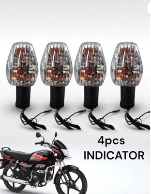 Ruhani Auto Rear, Front Halogen Indicator Light for Hero HF Deluxe, CD deluxe, Glamour(Amber)
