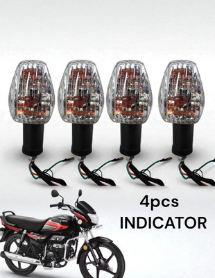 Anaisha Rear, Front Halogen Indicator Light for Hero HF Deluxe, Glamour, CD deluxe(Amber)
