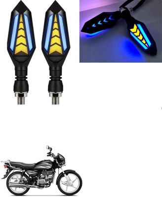 SRPHERE Front, Rear LED Indicator Light for Hero Universal For Bike(Amber, Blue)