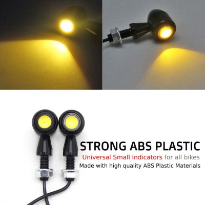 AutoPowerz Front, Rear LED Indicator Light for Universal For Bike Universal For Bike(Yellow)