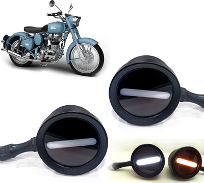 AUTO PEARL Front LED Indicator Light for Royal Enfield(White, Yellow)