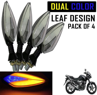 Shopland Front, Rear LED Indicator Light for Suzuki GS 150R(Amber, Blue)