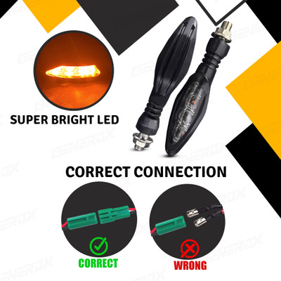 Generox Front, Rear LED Indicator Light for Hero HF-Deluxe(Yellow)