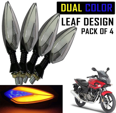 Shopland Front, Rear LED Indicator Light for Bajaj Pulsar 200 DTS-i(Amber, Blue)