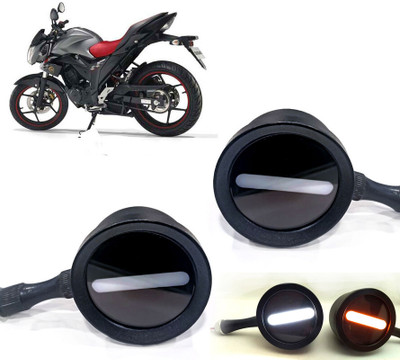 AUTO PEARL Front LED Indicator Light for Royal Enfield Gixxer SF(White, Yellow)
