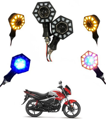 MATIES Front LED Indicator Light for Universal For Bike Universal For Bike(Blue, Yellow)