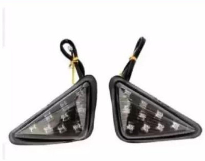 AMIRIDE Front, Rear, Side Flasher Indicator Light for Universal For Bike Universal For Bike(Amber)