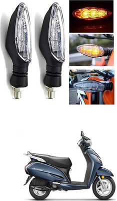 LOVMOTO Front, Rear LED Indicator Light for Hero Achiever(Yellow)