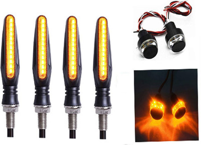 BRPEARl Front, Rear, Side LED Indicator Light for Bajaj Caliber(Yellow)