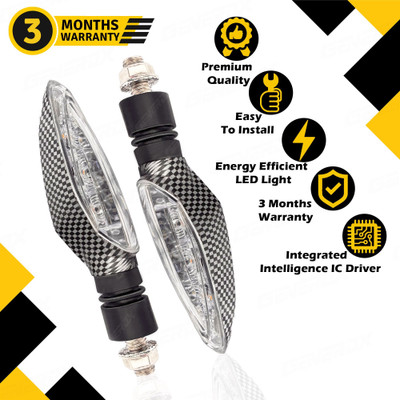 Generox Front, Rear LED Indicator Light for Mahindra Universal For Bike(Yellow)