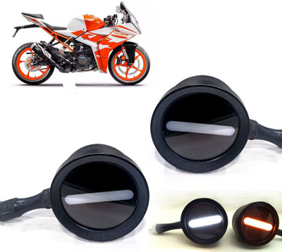 AUTO PEARL Front LED Indicator Light for KTM(White, Yellow)