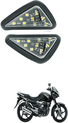 LOVMOTO Universal LED Bike indicator Yellow Mount Smoked 9 LED Turn Signal Light AR84 Interior Light Motorbike LED for Suzuki (12 V, 12 W)(GS, Pack of 1)