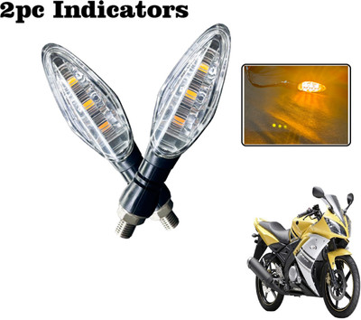 Shopland Front, Rear LED Indicator Light for Yamaha R15 V1(Amber)