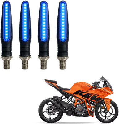 JMA TRADING Front, Rear LED Indicator Light for KTM Universal For Bike(Blue)