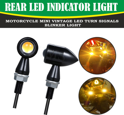Huims Front, Rear, Side LED Indicator Light for Universal For Bike Universal For Bike(Yellow)