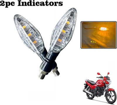 Shopland Front, Rear LED Indicator Light for Hero Achiever(Amber)