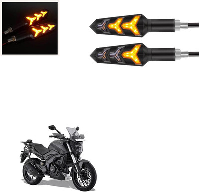 Vagary Front, Rear LED Indicator Light for Bajaj Dominar 400(Amber)