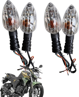 BIKEBLOOM Side, Rear, Front Halogen Indicator Light for Yamaha FZ S, R15 M, FZ, FZ 25, FZ-S, R15 V1(Amber)