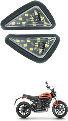 LOVMOTO Side LED Indicator Light for Mahindra Rodeo RZ(Yellow)