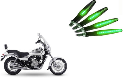 Buras Front, Rear LED Indicator Light for Bajaj Avenger 220, Avenger 220 DTS-i(Green)