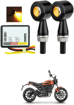 LOVMOTO Front, Rear LED Indicator Light for Mahindra Rodeo RZ(Yellow)