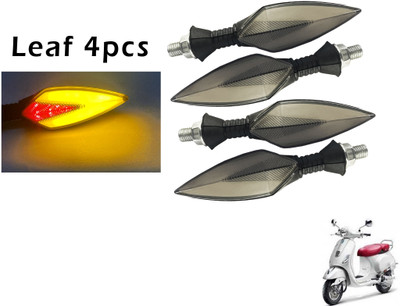 Generox Front, Rear LED Indicator Light for Piaggio Vespa Elegante(Red, Yellow)