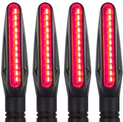 Aptfit Front, Rear LED Indicator Light for Universal For Bike Universal For Bike(Red)
