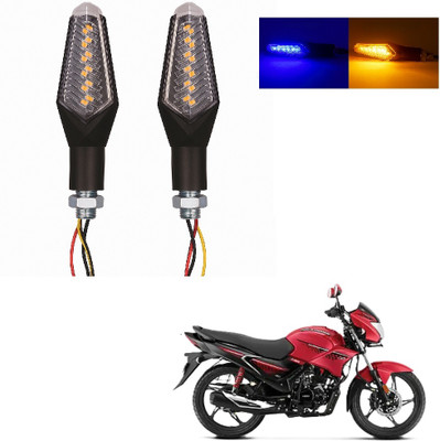 JMA TRADING Front, Rear LED Indicator Light for Hero Universal For Bike(Blue, Amber)