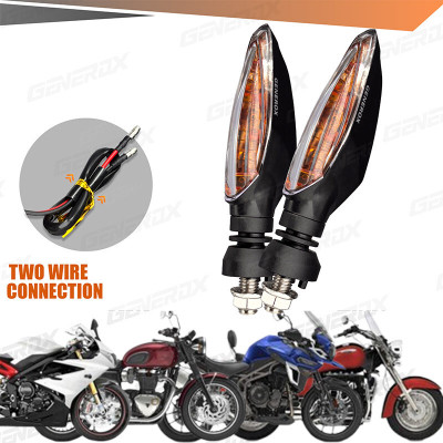 Generox Front, Rear LED Indicator Light for Universal For Bike Universal For Bike(Yellow)