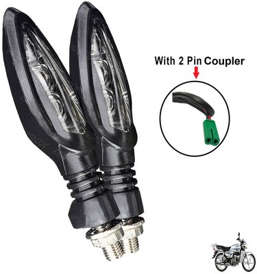 Generox Front, Rear LED Indicator Light for Hero Splendor Plus(Yellow)