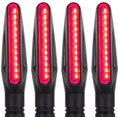 wahh Front, Rear LED Indicator Light for Universal For Bike Universal For Bike(Red)