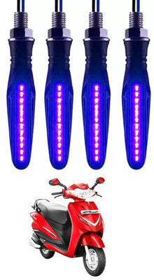 E-Shoppe Front, Rear, Side LED Indicator Light for Hero Moto Corp Duet(Blue)