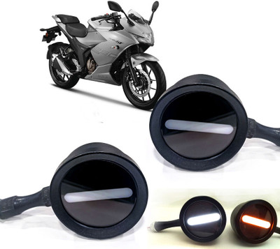 AUTO PEARL Front LED Indicator Light for Royal Enfield Gixxer(White, Yellow)
