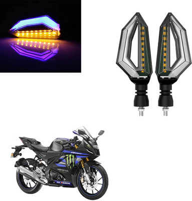Vagary Front, Rear LED Indicator Light for Yamaha R15 M(Blue, Yellow)