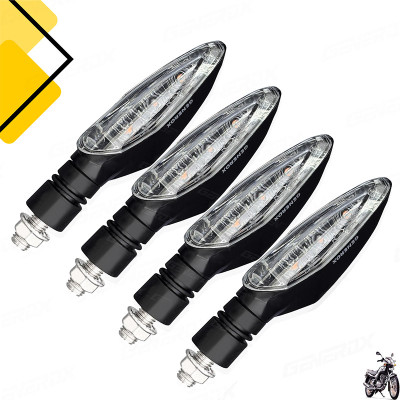 Generox Front, Rear LED Indicator Light for TVS Fiero F2(Amber)