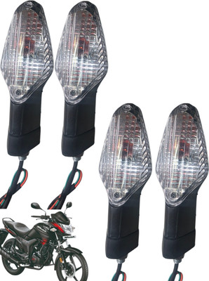 BIKEBLOOM Side, Rear, Front Halogen Indicator Light for Hero Hunk LATEST, Hunk OLD, Hunk, Glamour(Amber)