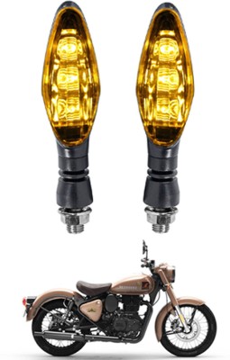 AYW Front, Rear LED Indicator Light for Royal Enfield Universal For Bike(Yellow)