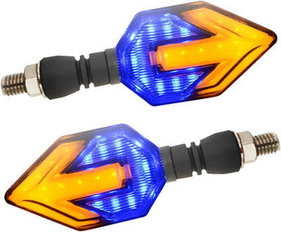 JBMRACTIVITY Side LED Indicator Light for Universal For Bike Universal For Bike(Blue, Yellow)