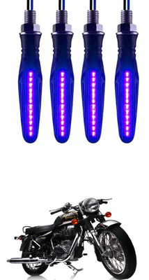 E-Shoppe Front, Rear, Side LED Indicator Light for Royal Enfield Electra Delux(Blue)