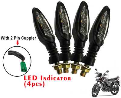 Generox Front, Rear LED Indicator Light for Honda CB Shine(Yellow)
