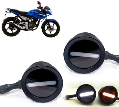 AUTO PEARL Front LED Indicator Light for Bajaj XCD 135cc(White, Yellow)
