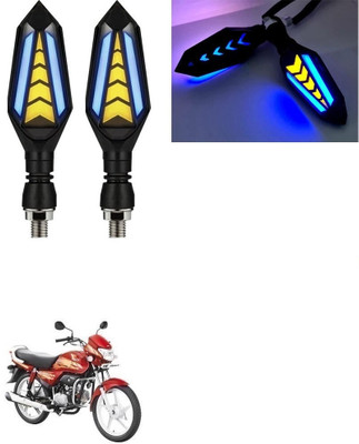 SRPHERE Front, Rear LED Indicator Light for Hero Universal For Bike(Amber, Blue)