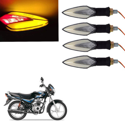 Huims Front, Rear LED Indicator Light for Bajaj CT 100(Red, Yellow)