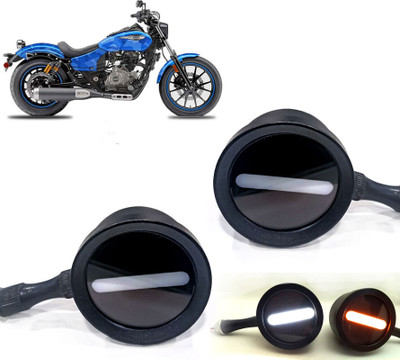 AUTO PEARL Front LED Indicator Light for Bajaj Avenger(White, Yellow)