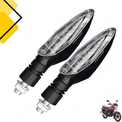 Generox Front, Rear LED Indicator Light for Bajaj Discover 100(Amber)