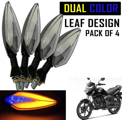 Shopland Front, Rear LED Indicator Light for Honda CB Unicorn(Amber, Blue)